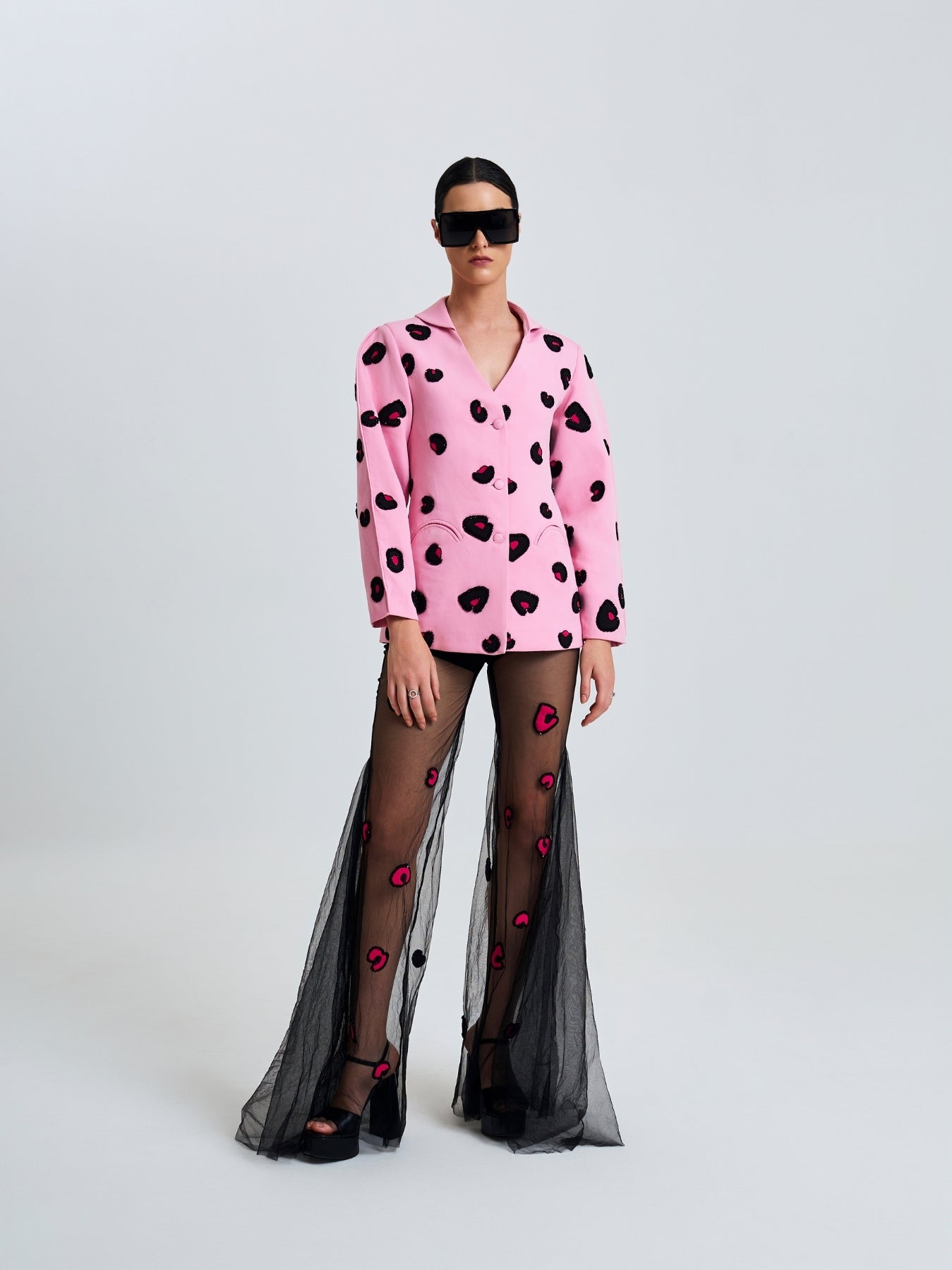 Pink Leopard Statement Blazer