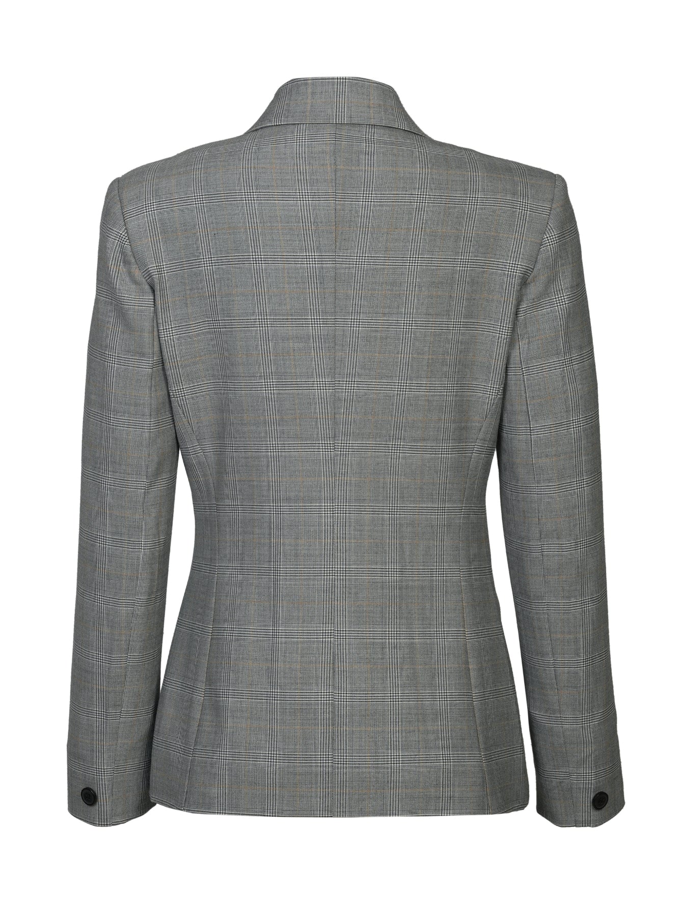 Grey Checked Double Breasted Blazer