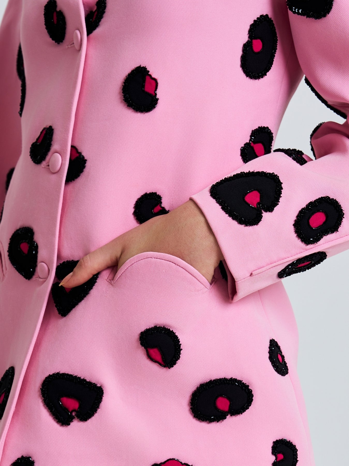 Pink Leopard Statement Blazer