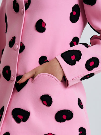Pink Leopard Statement Blazer