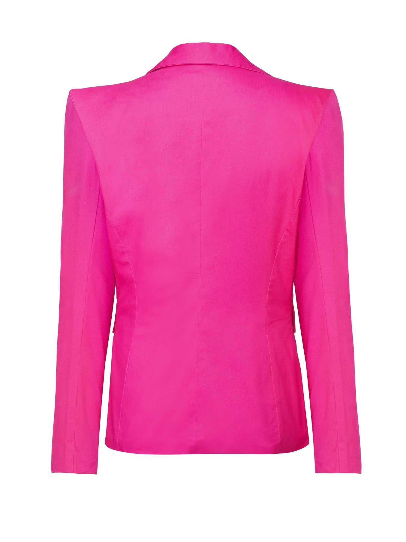 Hot Pink Structured Shoulder Blazer