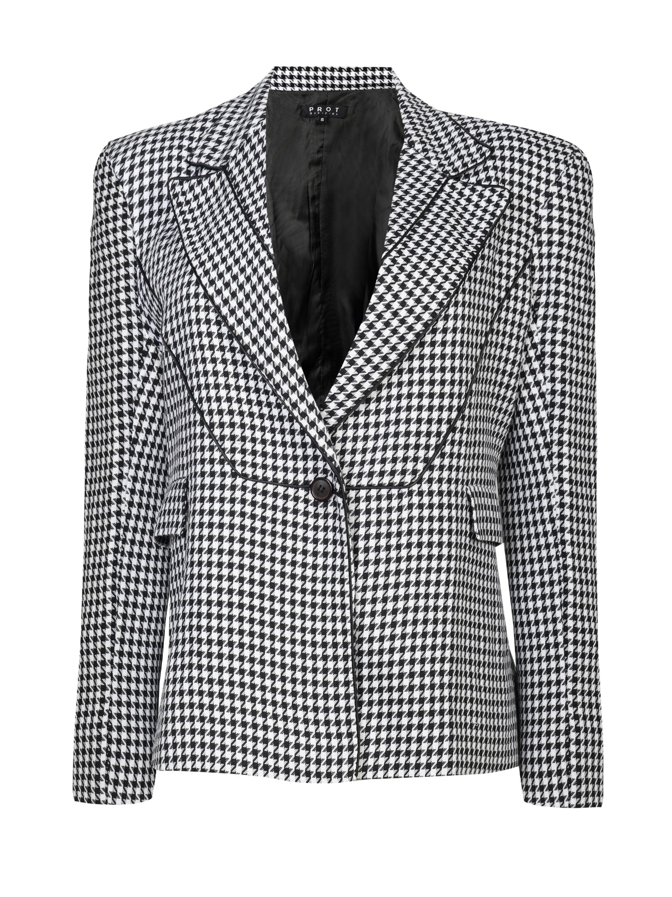 Black and White Houndstooth Blazer