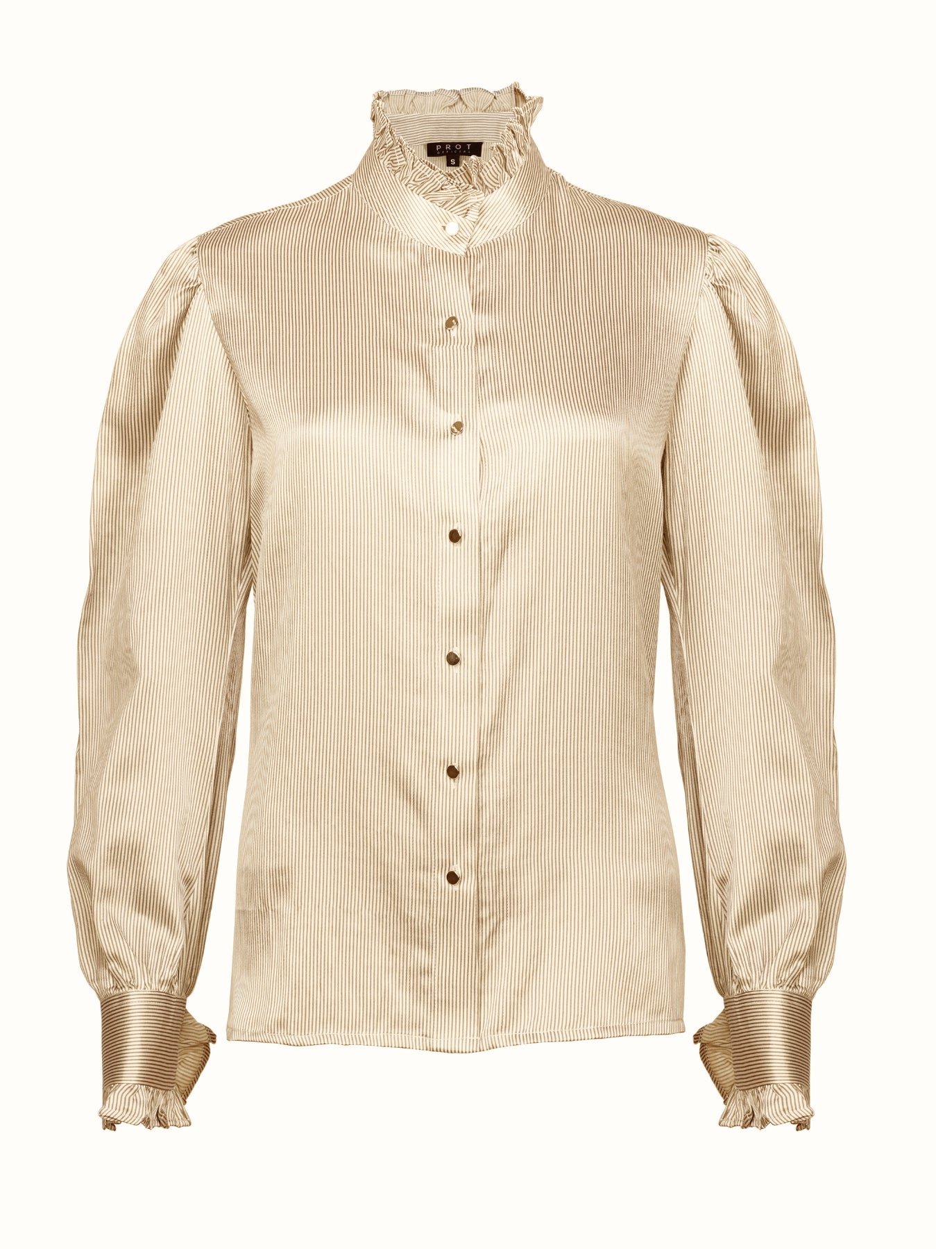 Stripe shirt with ruffle cuff