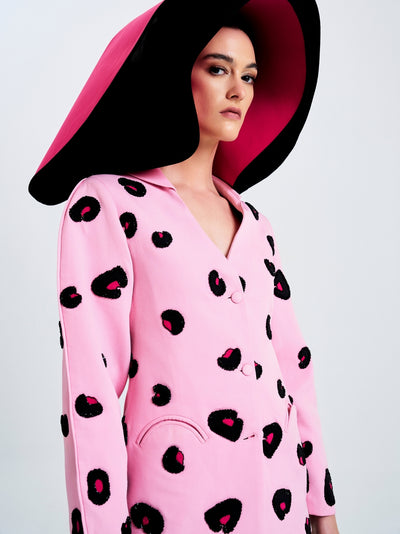 Pink Leopard Statement Blazer