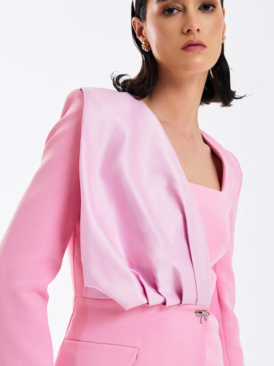 Pink Halo Draped Blazer Dress