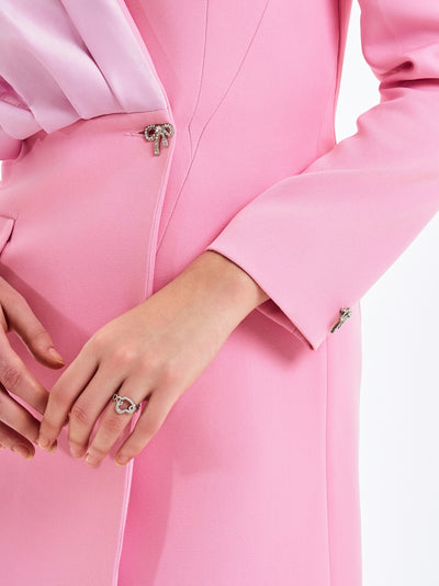 Pink Halo Draped Blazer Dress