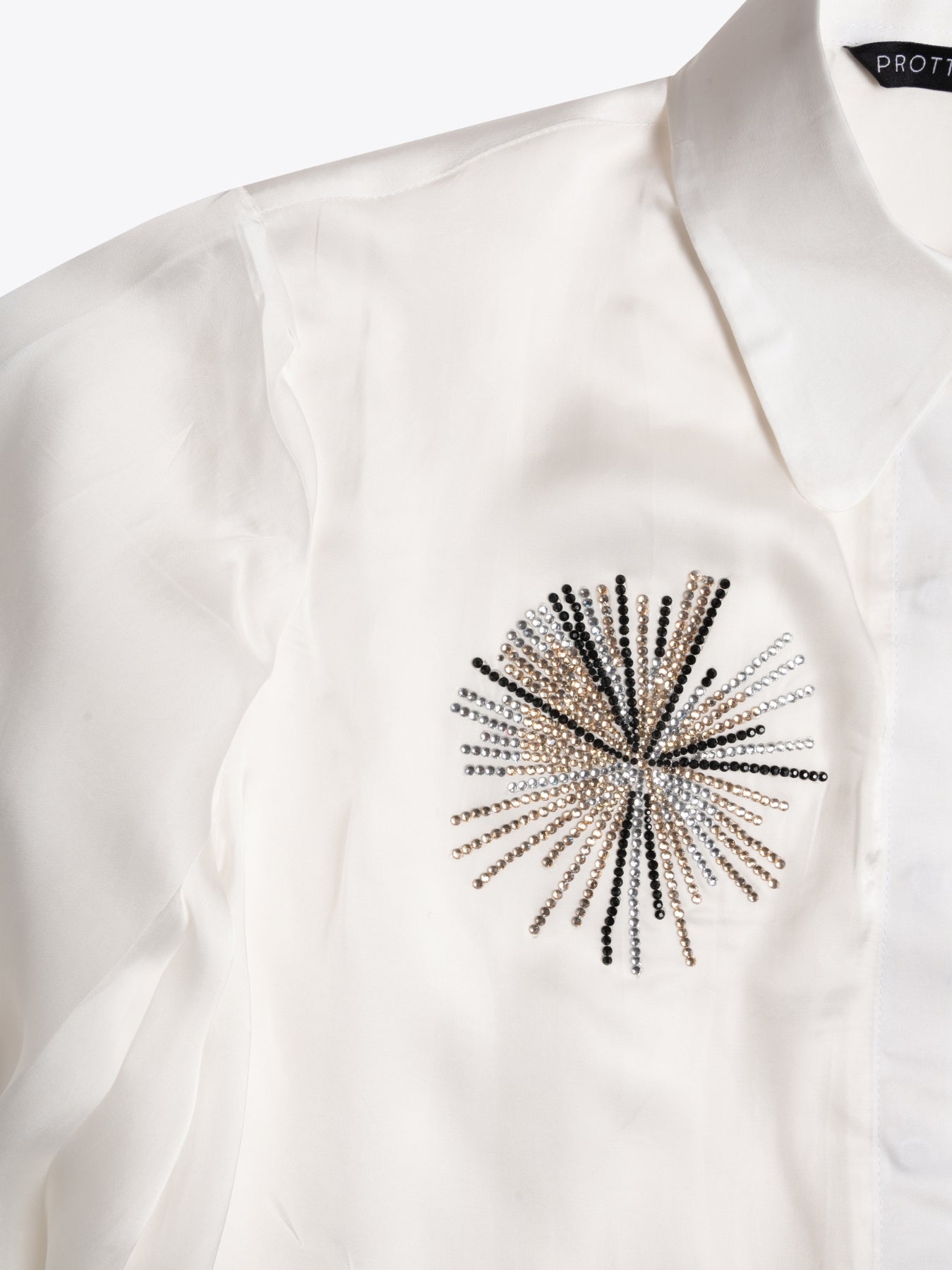 White Shirt With Rhinestones