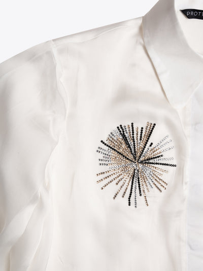 White Shirt With Rhinestones