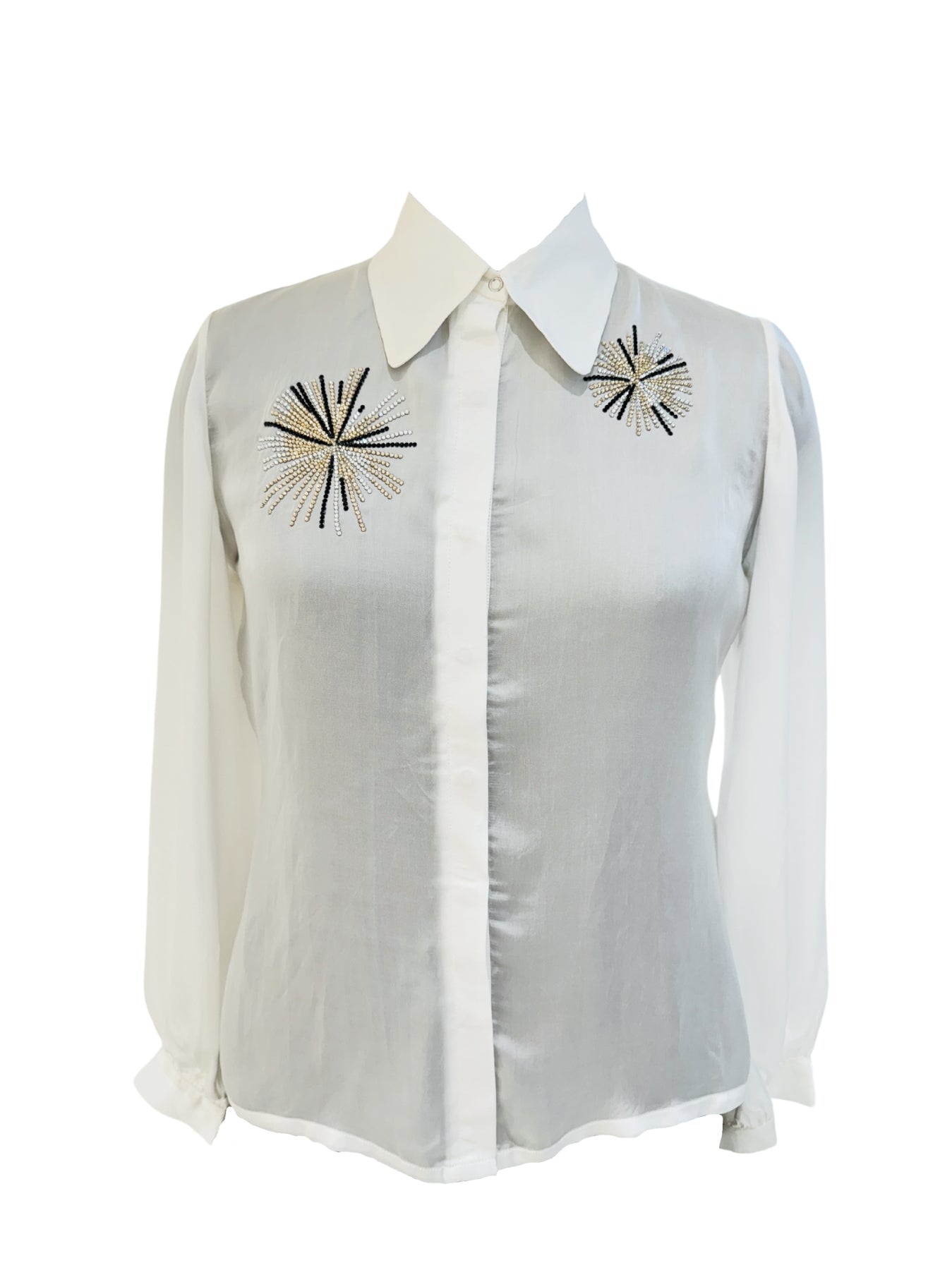 White Shirt With Rhinestones