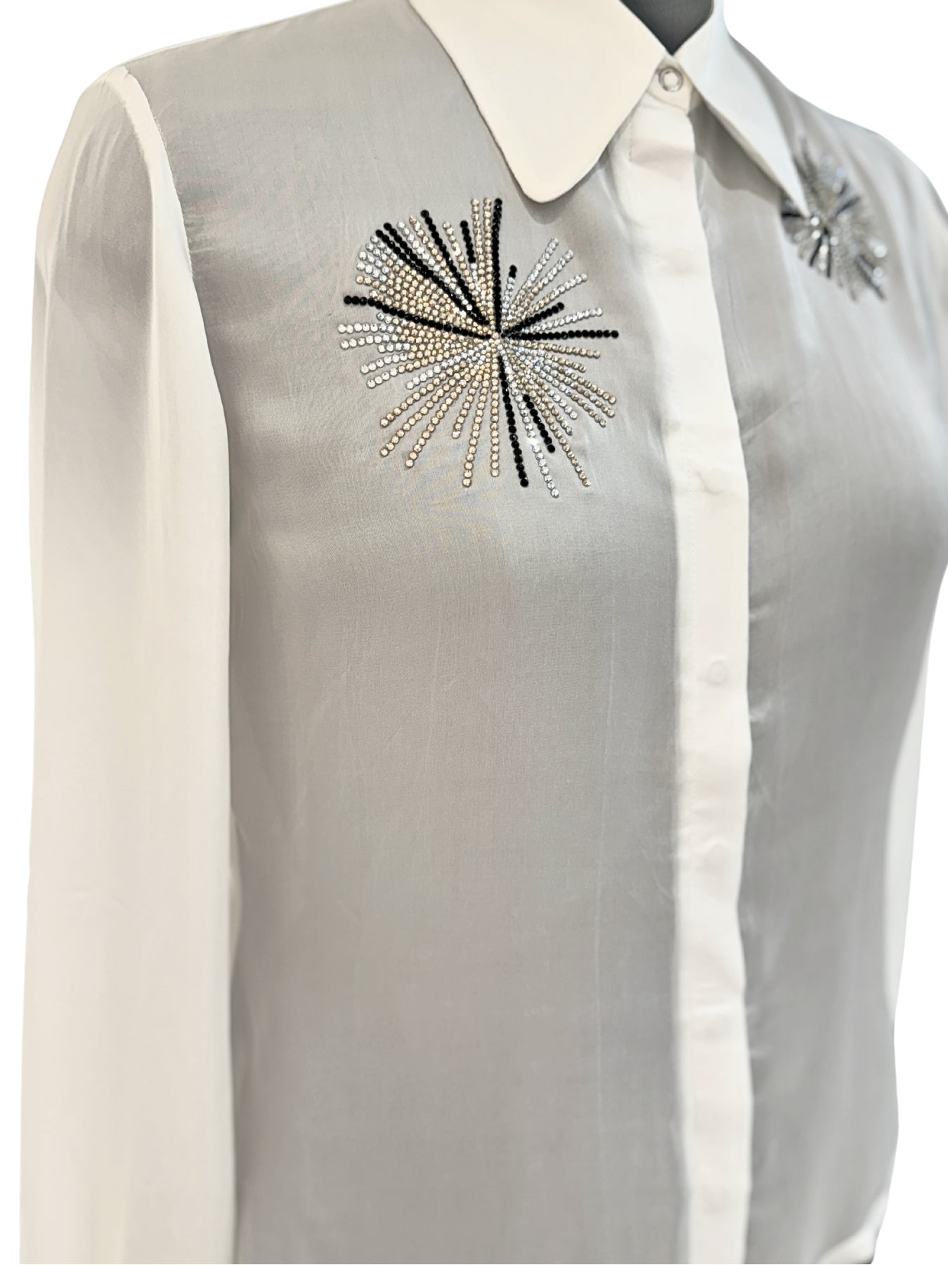 Embellished White Shirt for Formals