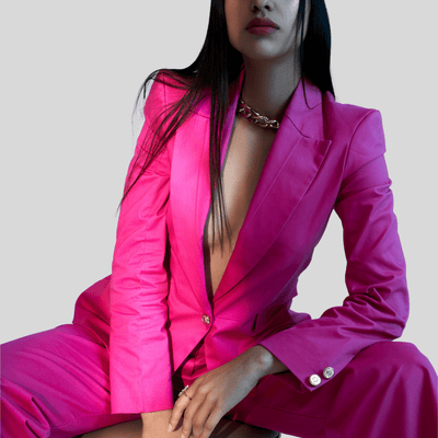 Hot Pink Structured Pant Suit - PROT