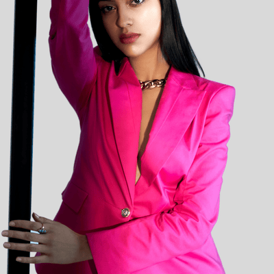 Hot Pink Structured Pant Suit - PROT