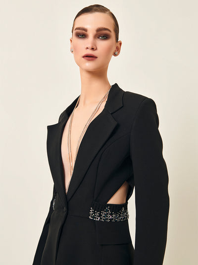 Cut Out Black Blazer