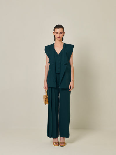 Cadmium green trousers