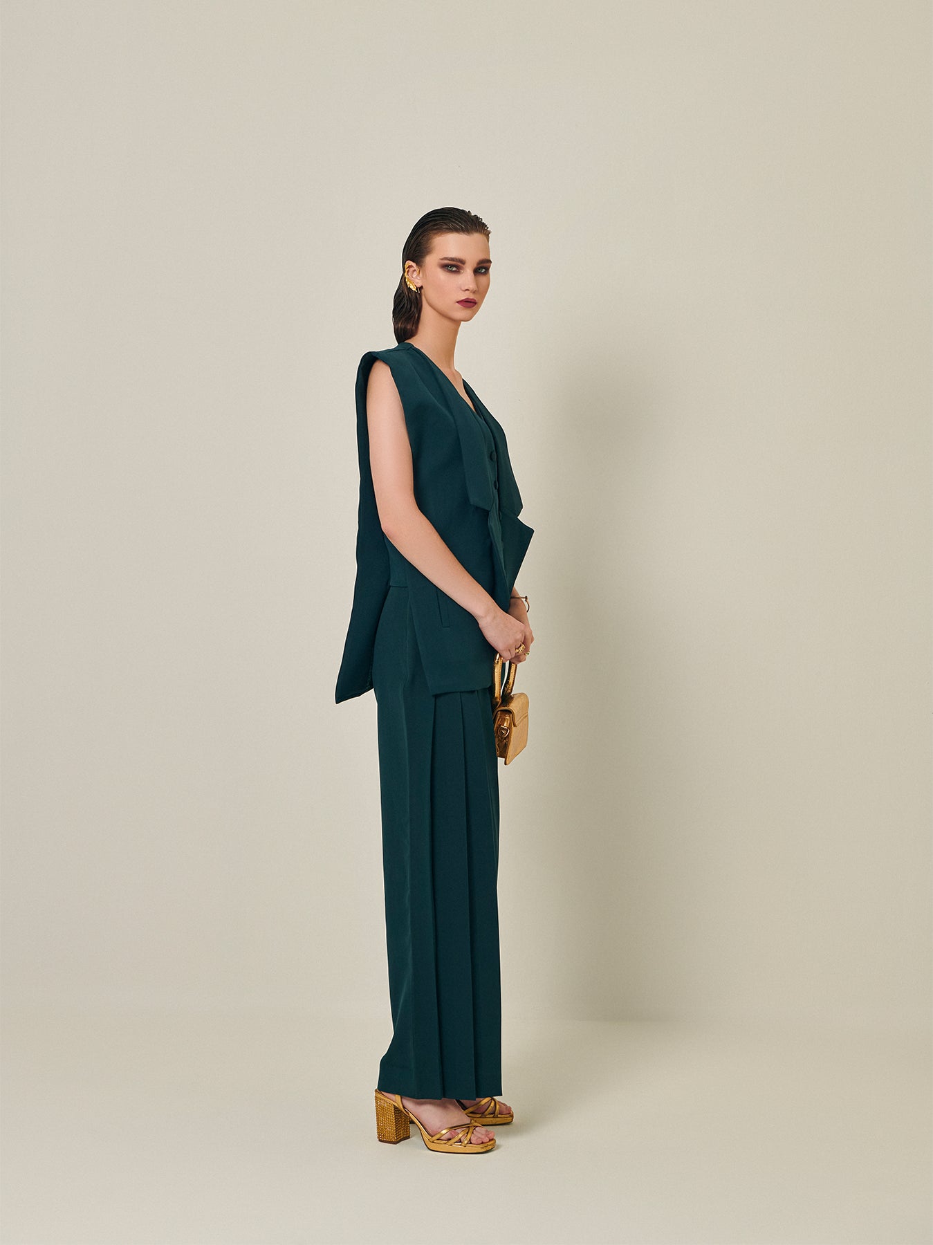 Green trousers for women