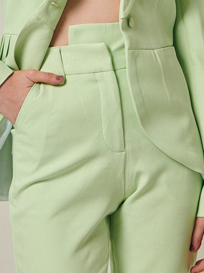summer green bootcut side slit Trouser - PROTTrouser
