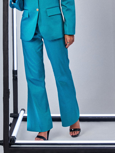Aqua Blue Bootcut Trouser