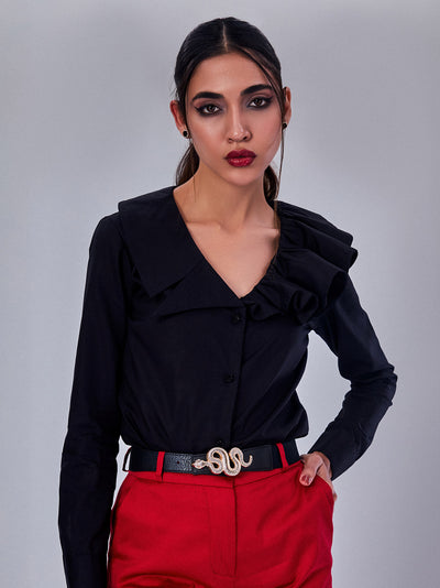 Black shirt for women by Prot