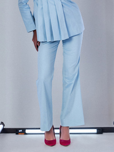Sky blue trousers for women
