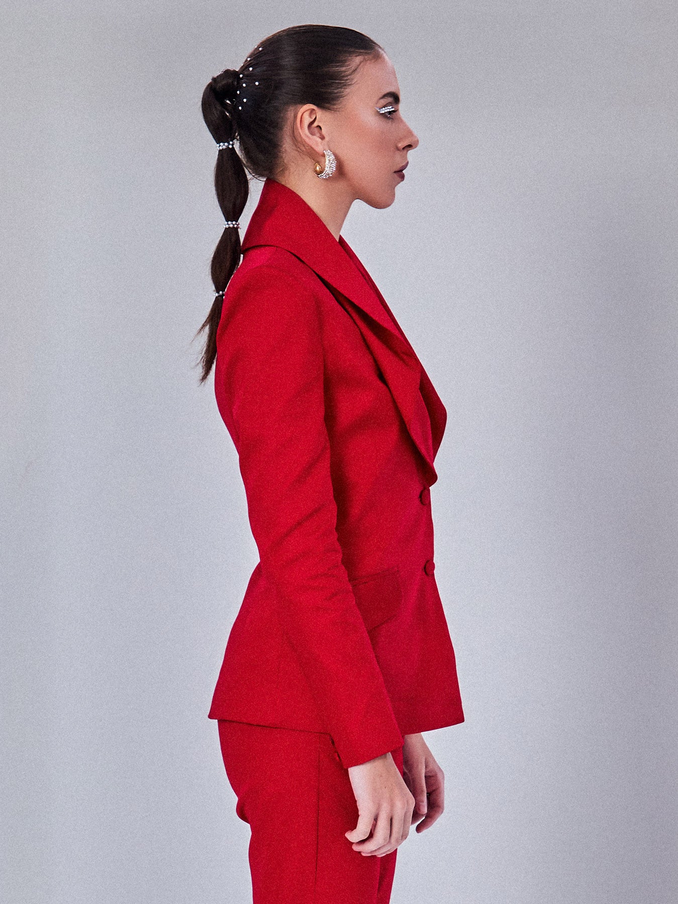 Cowl Neck With Blazer