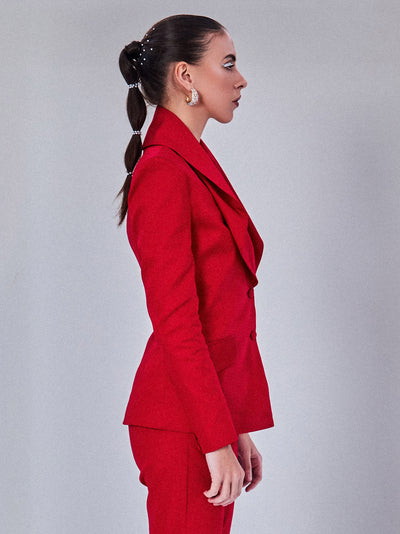 Cowl Neck With Blazer