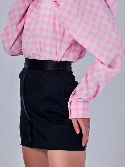 High Waist Black Skirt