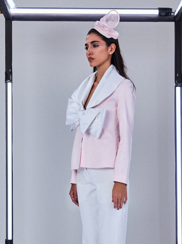 Baby Pink Blazer with Bow